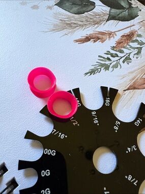 Bright Pink Silicone Ear Gauge Plugs Tunnels - 1/2” 12.7 mm